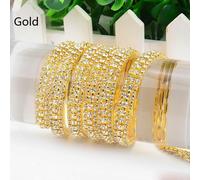 1.8m 3-Rows Cristallo Strass Orlo Catena Chic Cucito Creazione Decorazione