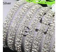1.8m 3-Rows Cristallo Strass Orlo Catena Chic Cucito Creazione Decorazione