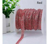 1.8m 3-Rows Cristallo Strass Orlo Catena Fai da Te Cucito Creazione Decorazione