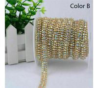 1.8m 3-Rows Cristallo Strass Orlo Catena Fai da Te Cucito Creazione Decorazione