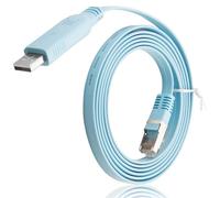 1.8m Cavo Console USB a RJ45 per Cisco, Compatibile con Windows, MAC OS, Linux, Cavo Professionale 8P8C RJ45 RS232 per Collegamenti Rapidità e Affidabilità con Terminali, Switches, Router