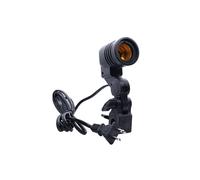1.8m E27 Photography Light Lamp Holder with AC Socket Umbrella Holder and Bulb Mount for Photo Studio Lighting US Plug