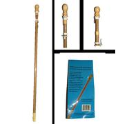 1.8m Regolabile Telescopica Legno Grano Acciaio Asta Bandiera Asta