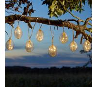 1.8m Solare Appeso Spirale LED Lanterna Giardino Fairy Stringa Luci Aperto Fence