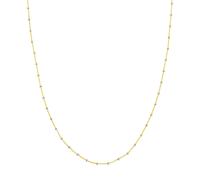 1.8mm Perlina Cavo Bicolore Catenina Vero Massiccio 14K Tutti Giallo Oro Bianco