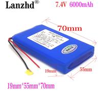 1-8PCS nuove batterie ricaricabili da 6000mAh 7 4v batteria ai polimeri di litio per ventole SPORTDOG TEK GPS DVR 195570