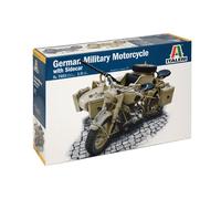 German Military Motorcycle with side car 1:9 ITA7403 - italeri modellismo