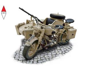 1/9 Italeri German Military Motorcycle R75 With Sidecar IT7403
