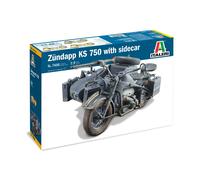 Italeri 7406 - 1/9 WWII Td. Zündapp Ks 750 Con Sidecar - Nuovo