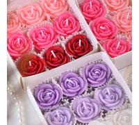1/9 pezzi Confezione regalo di candele profumate a rosa finte, candele profumate fatte a mano, adatte come souvenir, regali di San Valentino, candele per compleanni, decorazione per la casa, decorazio