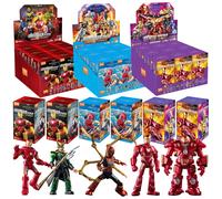 1/9 Pz BLOKEES Marvel Avengers Blind box giocattoli 10 cm iron man MK50 Spider-Man Loki Hulkbuster Action Figure building block giocattoli