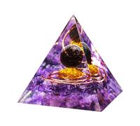 1. 96" Grandi Piramide Orgonica Di Ametista Guarire Trasparente Cristallo Piramide Piramide Di Cristallo Reiki Piramide Chakra Orgonite Pyramid Reiki Healing Cristallo Naturale Home Room Decorazione