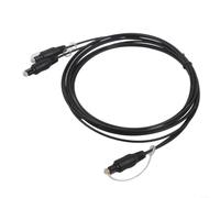 1 a 2 Digital Audio Splitter Supporta per pcm per Dolby per dts (2 metri) | 1 ingresso a 2 uscite, divide il segnale alla soundbar e al ricevitore, ideale per sistemi home theater