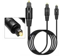 1 a 2 Digital Audio Splitter Supporta per pcm per Dolby per DTS (3 metri) | 1 ingresso a 2 uscite, divide il segnale alla soundbar e al ricevitore, ideale per sistemi home theater