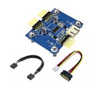 1 A 2 USB 2.0 9Pin Adattatore Convertitore Doppio Canale Segnali Stabilità Per Fan Colore Schede WiFi PC Hardware Espansione PC Schede Madri USB Header Converter