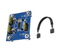 1 A 2 USB 2.0 9Pin Adattatore Convertitore Doppio Canale Stabilità Per Fan Colore Schede WiFi PC Hardware Espansione