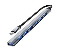 1 A 7 Usb HUB Extender Ad Alta Velocità USB3.0 Docking Station Adattatore Splitter USB Multifunzione Per Computer Tablet Pad 7-Port Type-C USB HUB USb3.0 Splitter Expander USB HUB Docking Station Per
