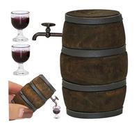 1 Accessori per case bambole a 12 scala, Mini Accessori per case per bambole con barretto di birra con rubinetto e bicchieri da vino, miniatura fai -da -te per decorazione 1 Accetti a 12 scala
