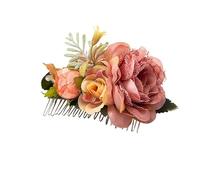 1 accessorio for capelli con pettine a forma di rosa romantica e piatto di fiori for la sposa in vacanza al mare(multicolor)