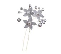 1 accessorio per capelli da sposa, con perle, a forma di U, per spose, damigelle d'onore, oro