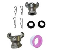 1. Accoppiatore industriale per tubi dell'aria da 1,9 cm, in metallo resistente, rapido con serrature per sistemi pneumatici sicuri sigillano connettori idraulici