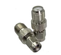 1 adattatore F TV a spina maschio SMA femmina jack connettore coassiale RF dritto for terminali del filo dell'antenna(F Jack to SMA Ni)
