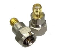 1 adattatore F TV a spina maschio SMA femmina jack connettore coassiale RF dritto for terminali del filo dell'antenna(F Male to SMA Jack)
