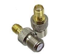 1 adattatore F TV a spina maschio SMA femmina jack connettore coassiale RF dritto for terminali del filo dell'antenna(F Jack to SMA Jack)
