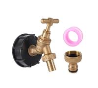 1 adattatore for serbatoio IBC G1/2" rubinetto in ottone S60X6 filettatura grossa raccordo for serbatoio IBC rubinetto di scarico del serbatoio dell'acqua sostituzione irrigazione giardino(Tap with jo