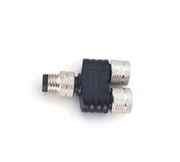 1 adattatore M8 a 3 pin M8-4 1 Split 2 Y-Type Spina 1 maschio a 2 femmina Splitter sensore circolare connettore 1 pz (3P)