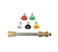 1 adattatore per pulitore ad alta pressione con cinque ugelli a cambio rapido adatto per idropulitrici Portland da 1/4 di pollice per una pulizia esterna efficiente