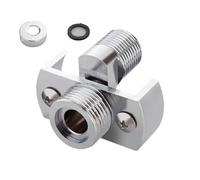 1 adattatore regolabile per rubinetto della doccia, valvola deviatrice in ottone con filtro per docce, vasche da bagno o lavandini