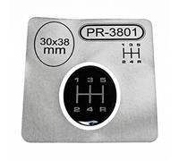 1 adesivo per leva del cambio, ovale, 30 x 38 mm, 5 marce, in silicone, Schema 1