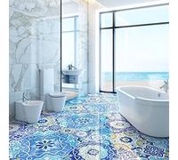 1 Adesivo Piastrella per Pavimenti antiscivolo con laminato di protezione in plastica |Stickers Mattonella resistente all’acqua bagno e cucina - 60 x 100 cm - 1 pièce