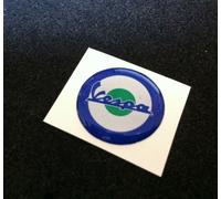 1 Adesivo Resinato Sticker 3D PIAGGIO VESPA BLU VERDE BIANCO 120 mm