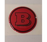 1 Adesivo Resinato Sticker 3D Smart 120 mm colore Rosso Nero BRABUS 450 451 453