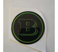 1 Adesivo Resinato Sticker 3D Smart 120 mm Nero Verde Acido 450 451 453 logo