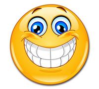 1 Adesivo Smile XL I rotondo Ø 30 cm I Sticker emoticon sorridente per auto, roulotte, camper, tatuaggio da parete I resistente alle intemperie I kfz386