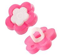 1. AERZETIX Lotto di 12 bottoni con gambo a forma di fiore 14.2x8.8 mm/rosa e bianco
