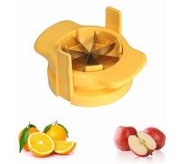 1 affettatrice a cuneo per limoni e lime, per guarnire cibo, limone, limone, frutta, separatore di mele, taglia arancia, taglia mela, colore giallo