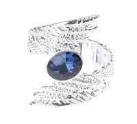 1 anello ad ala regolabile, gioiello geometrico apribile per feste e uso quotidiano, in lega, alla moda, da donna e da uomo, elegante anello ad ala