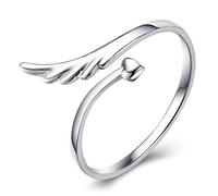 1 anello da donna a forma di ali alla moda bellissimo anello aperto accessori gioielli anello può essere regolabile regalo amante robusto e pratico durata e moda