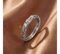 1 anello da donna in argento con motivo retrò con zirconia cubica e accessori versatili per le prime tendenze della moda e bomboniere, regali per le donne
