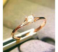 1 Anello di zirconia cubica elegante per donna come regalo di San Valentino, matrimonio, fidanzamento, anniversario, festa, gioielli per San Valentino, mamma, madre, festa della mamma 7,9,6,8,10Rame