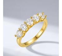 1 anello elegante e delicato alla moda a cinque stelle con diamanti adatto per le donne da indossare tutti i giorni, ideale per le donne, ideale per coppie. Gioielli raffinati