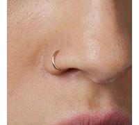 1 Anello per il naso in argento sterling S925, piccolo e sottile, gioiello perforato, elegante e minimalista, adatto per setto, cartilagine, spirale e trago, colore oro e argento, per donne (piccolo e
