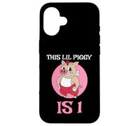 1 anno vecchio compleanno questo lil salvadanaio è 1 carino maiale a tema Bday Custodia per iPhone 16