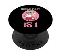 1 anno vecchio compleanno questo lil salvadanaio è 1 carino maiale a tema Bday PopSockets PopGrip Adesivo