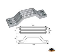 1 ANODO IN ZINCO BARRA TRIM NON ORIGINALE SELVA YAMAHA 6G5-45251-02 F115 A 250