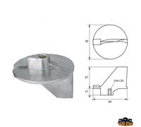 1 ANODO ZINCO PINNA PER MOTORE YAMAHA SELVA NON ORIGINALE 6E5-45371-01